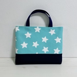 小さめレッスンバッグ　お道具袋　スターBLUE