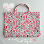 入園入学🎀リバティ レッスンバッグ🎀ベッツィZ ベリー×シトラス ※さくらんぼアイロンシールオプション有り🍒