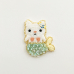 さかなになりたいネコのブローチ