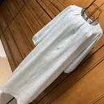 薄いブルーの色無地のお着物からリメイク　卒園式に着たい裏付きワンピース