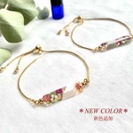 香る小花のブレスレット ٭❀* アロマでほのかな癒しを アリッサムで華やかに アロマストーン 香水・フレグランス 透明感