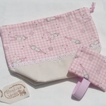 お弁当袋＆保冷剤バンド（ランチベルト）のセット　バレリーナ　ピンク