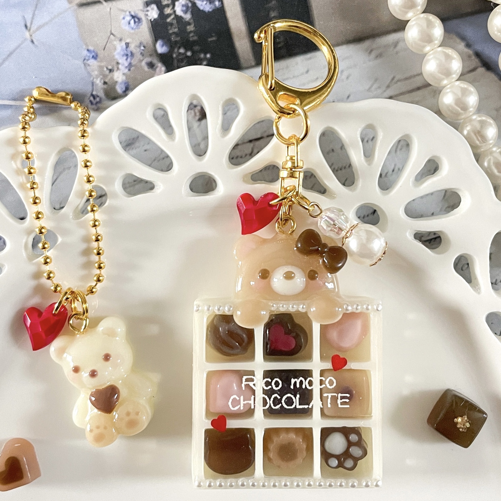 シャカシャカ　シェイカー　レジンキーホルダー　くま　雲　月 シャカシャカ シェイカー レジンキーホルダー くま 雲 月 色んな