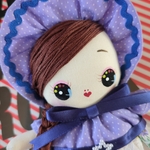 No.622＊文化人形約20㌢(紫)