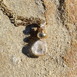 女神巻き®︎ 0.7ct Phenacite Natural Crystals ペンダントトップ　HEAVEN&EARTH