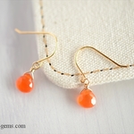 14kgf*カーネリアン天然石ピアス/イヤリング