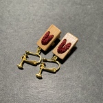竹細工の下駄イヤリング
