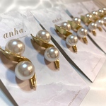 【#115ピアス 再販】ブライダルピアス　フォトウェディング　おおぶりピアス　ブライダル　ウェディング　ブライダルアクセサリー　ピアス　フラワー　イヤーカフ　イヤリング　パール　結婚式　前撮り