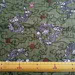 【受注製作致します】　甚平（モスグリーン×龍）サイズ90・100・110・120cm