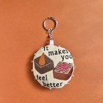 《売り切れたら終了!!》気まぐれ刺繍キーチェーンシリーズ　ナッツ＆ベリーチョコver.