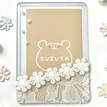 硬質カードケース　A7　レース　花