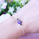 ブレスレット　トルコのアクセサリーシリーズNo.1　ナザールボンジュウ（青）