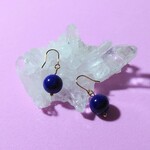 ラピスラズリ 天然石 シンプル ピアス(イヤリング)