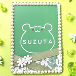 【12月人気No. 1】グランリボン×パール　緑　硬質カードケース