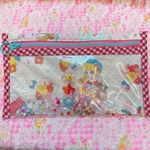 昭和レトロ 女の子 シャカシャカポーチ