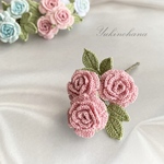 ブローチ〜薔薇(ピンクb)