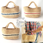 麻 バック カラーライン