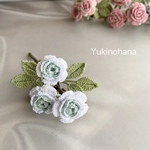 ブローチ〜薔薇(ブルーb)