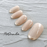 【再販】＊beige mag mirror french＊形状記憶ネイルチップ