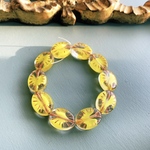 【1連10コセット】JIRI＊IVANA#czech beads#チェコビーズ　oval star 14✖️11㍉　irregular canaria yellow/copper