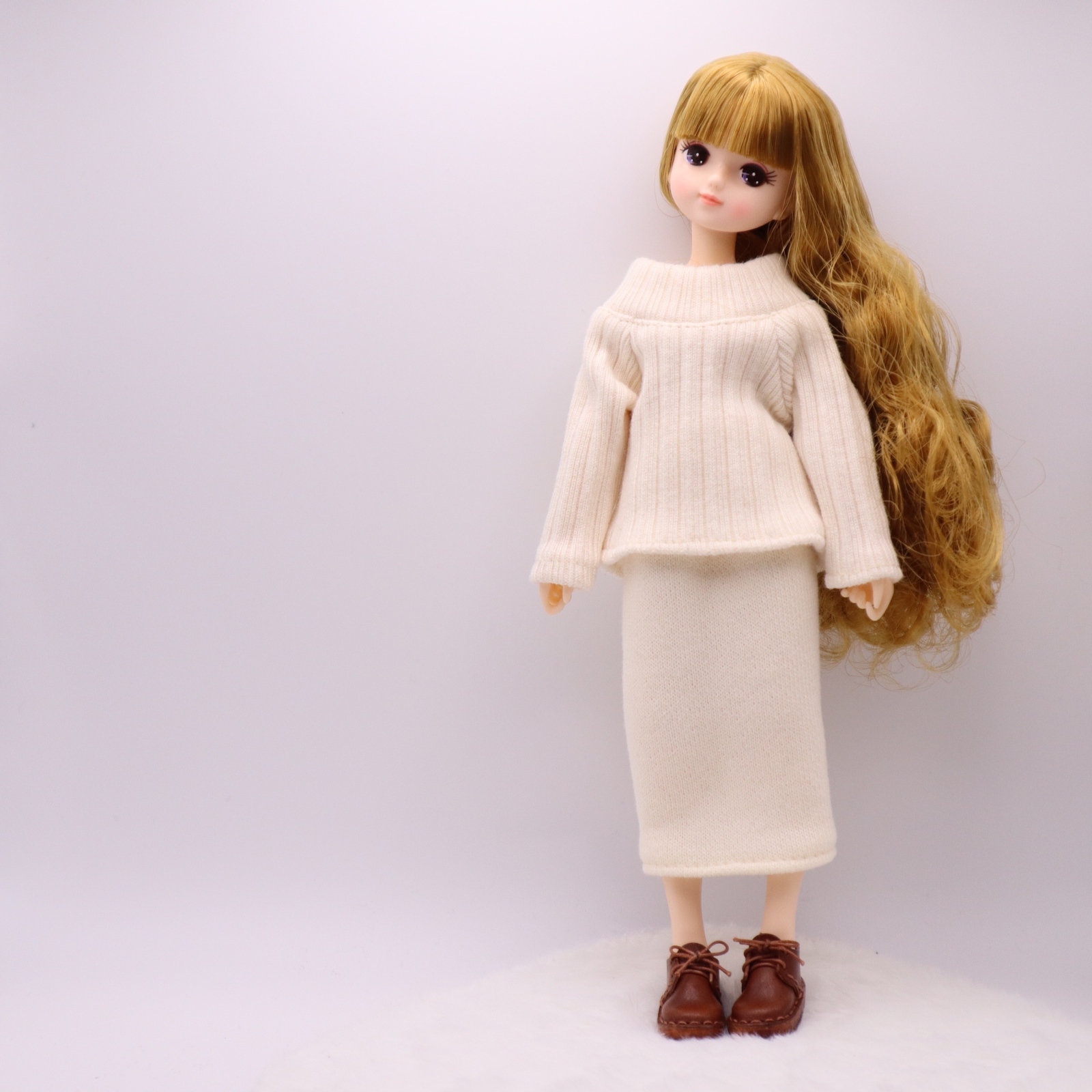 リカちゃん服 オフショルダーリブニットトップス - pinoe | minne