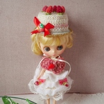 MB-304[ミディブライス 苺ケーキちゃん３点セット] アウトフィット Blythe outfit　よしえ屋