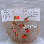 新作 揺れる 赤い実 ピアス イヤリング パーツ 変更可能