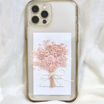 【全機種対応】スマートフォン インナーシートスマホケース iPhoneケース 花 シンプル ドライフラワー 挟む　シート