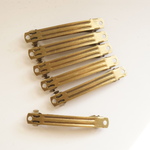 限定11set 6個 バレッタ 60mm 金具 金古美 真鍮古美 ヘア クリップ アンティーク 留め具 髪留め