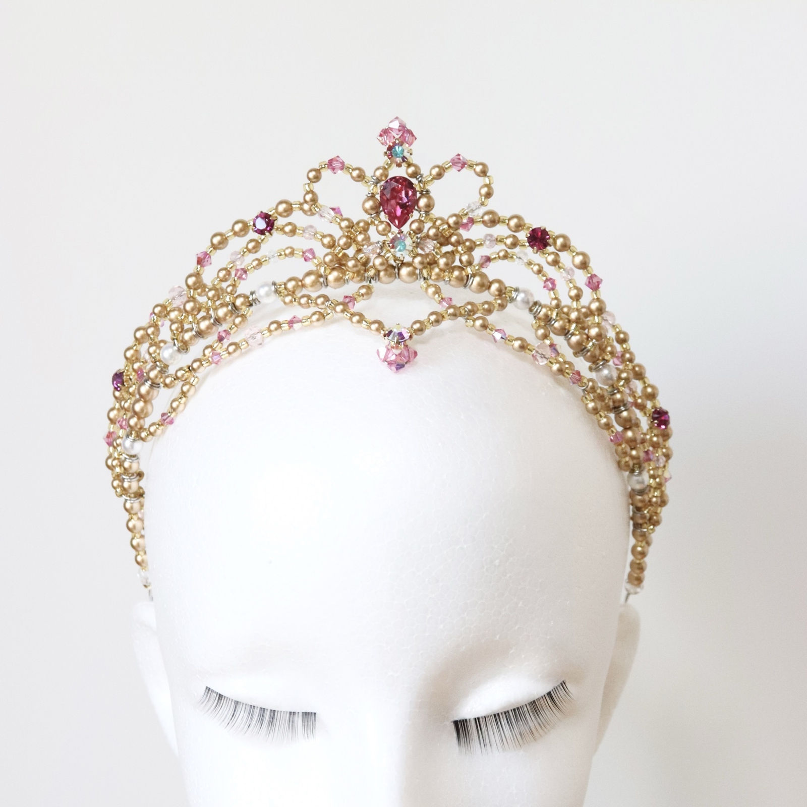 【ハンドメイド】バレエ ティアラ ハンドメイド バレエティアラ ゴールド - メルカリ