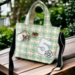 1点物‼️ツィードキラキラ入りパステルグリーンで春を感じて欲しい💚2wayバッグ👜【523】
