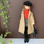 ⭐︎set⭐︎赤トップス×ミニスカート　千鳥格子　リカちゃん　リカちゃん服　リカちゃんアウトフィット