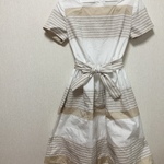【通勤にも★】レトロなシャリシャリワンピース