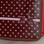 【ＳＡＬＥ】L チョコ茶Xピンクハート・リボン☆ランドセルカバー　女の子