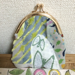 ミナペルホネン✳︎がま口丸型✳︎ピンクゴールド✳︎ちょうちょ