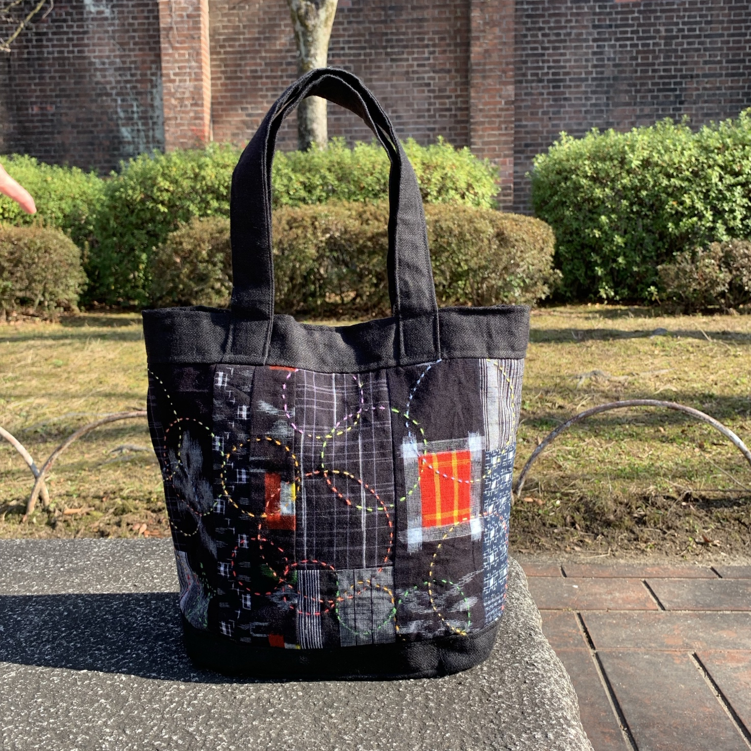 松阪もめん刺し子のショルダーポシェットハンドメイド
