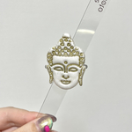 ホワイト×金の大仏ヘアクリップ