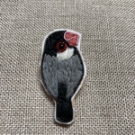ノーマル文鳥のピンバッチ