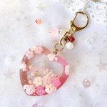 桜満開　ハートシェイカーキーホルダー