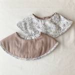 まんまるスタイ＊2【ガーゼと花柄　リバーシブル】