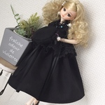 リカちゃん ハンドメイド服 アウトフィット ドレスとベレー帽