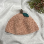 もも帽子　コットン　綿100%糸使用