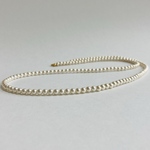 樹脂ベビーパールミディアムネックレス/4mm約60cm/G/ホワイトベージュ/日本製