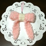 感謝価格♡ふわふわリボンのストラップ ピンク