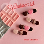 バレンタインセット💘ストロベリーハートチョコのヘアクリップ2点セット(送料無料💓)