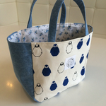 【Sale】ume＊mew コロンとツートンミニバッグ（ペンギンの整列)