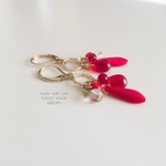 oshikatsu red  推し活ピアス【赤】フレンチフック