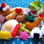 フエルトままごとお弁当★ふわふわパンケーキセット★桜★オムライスのケチャップ選べます(^^♪
