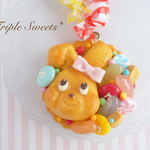 うさぎちゃんとPOPなお菓子のデコクッキーストラップ