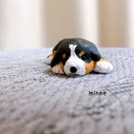 バーニーズマウンテンドッグ　子犬　ミニチュア　犬　フィギュア　置物　オブジェ